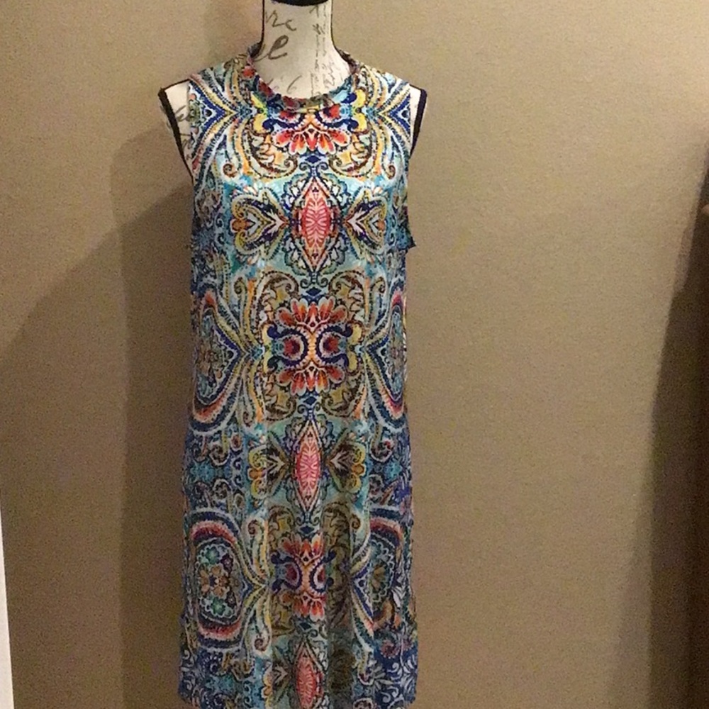 Sz.18 Tianna Multi Color Mock Turtle Neck Dress.CLOSET CLEANOUT item